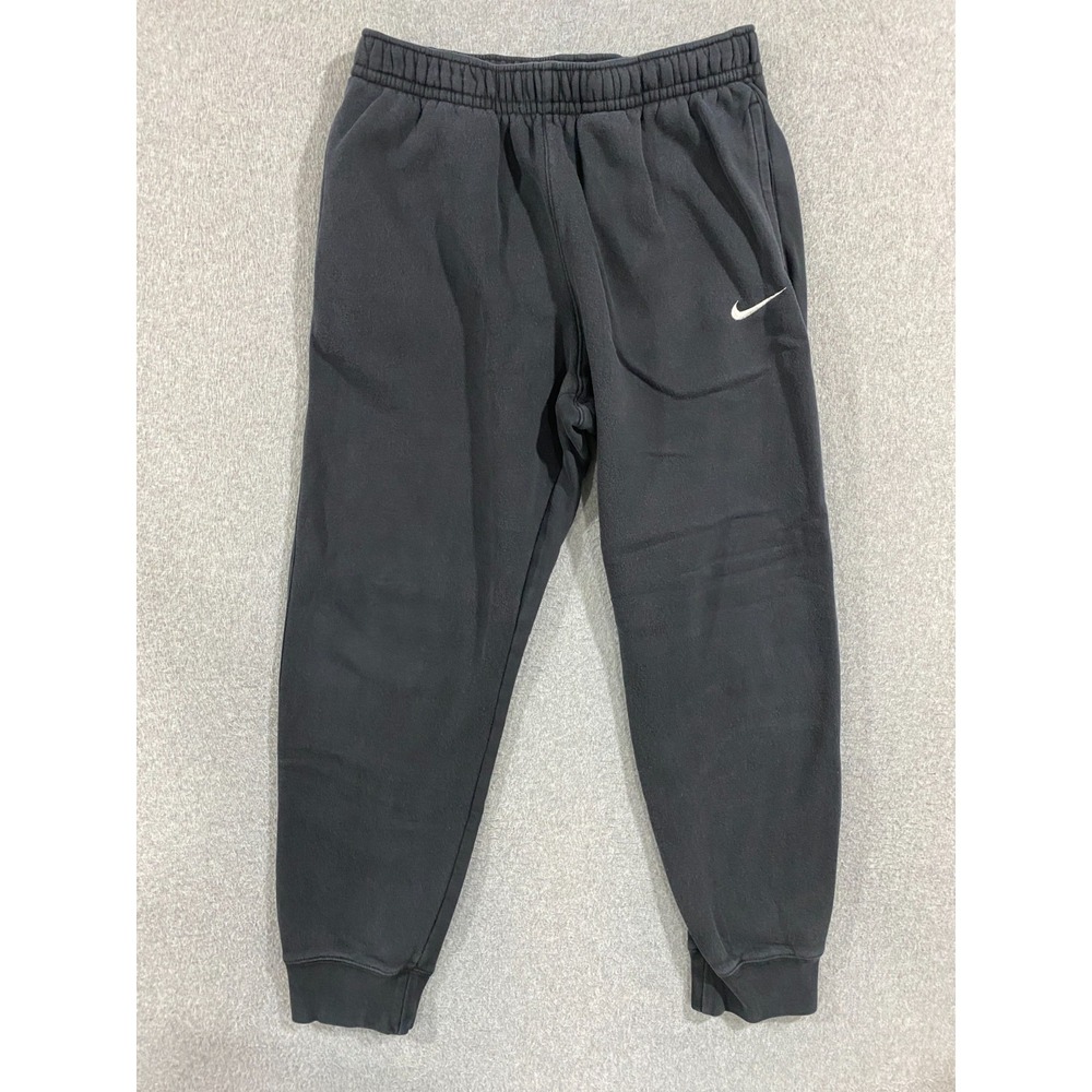 Nike Pant Mens M Black Club Fleece Sweatpants Pull On Pockets Workout Athleisure